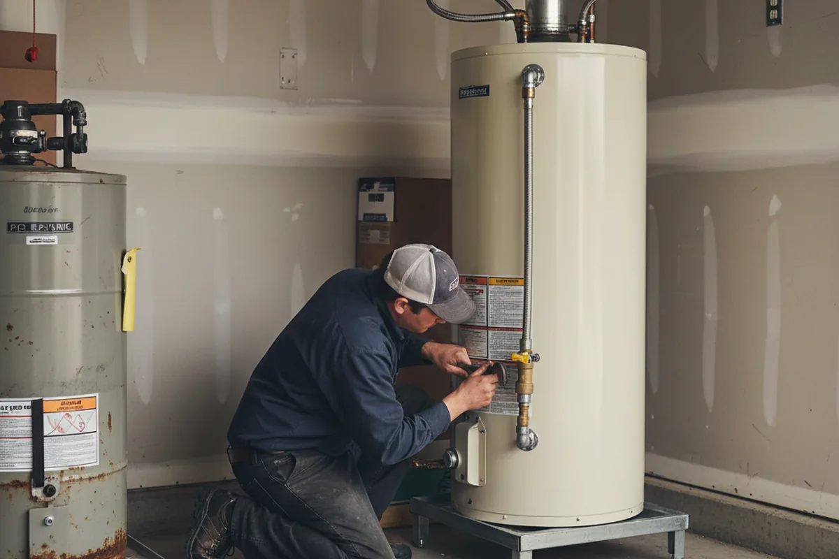 Water heater and shutoff valve replacement in Clifton